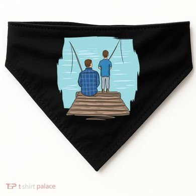 Father And Son Fishing USA-Made Doggie Bandana