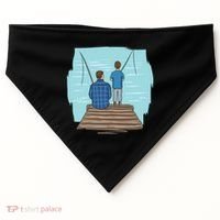 Father And Son Fishing USA-Made Doggie Bandana thumb 0