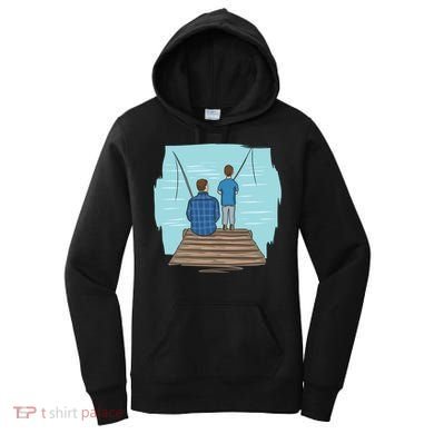 Father And Son Fishing Women's Hoodie