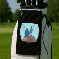 Father And Son Fishing Golf Towel thumb 2
