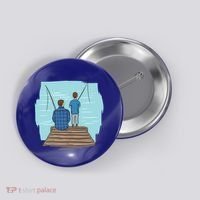 Father And Son Fishing Button thumb 0