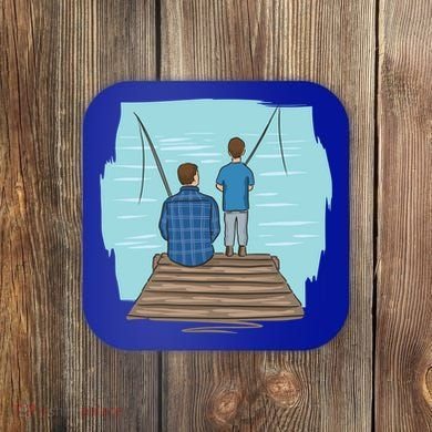 Father And Son Fishing Coaster