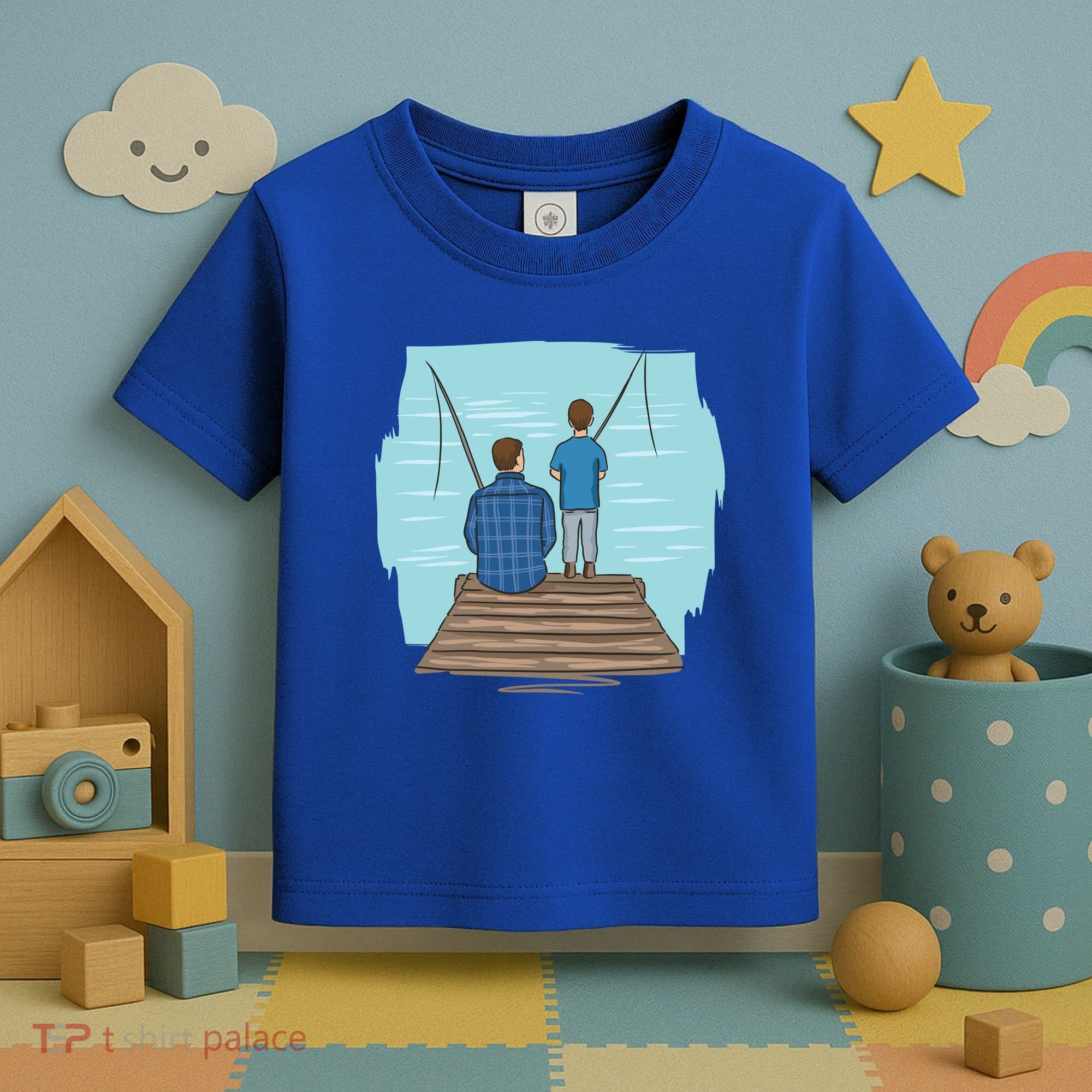 Father And Son Fishing Toddler T-Shirt