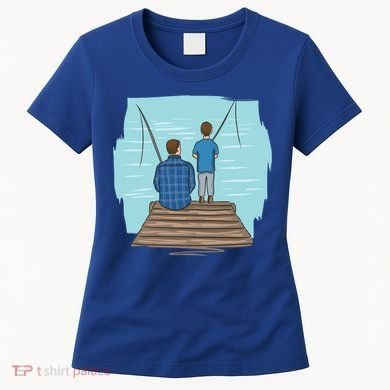 Father And Son Fishing Women's T-Shirt