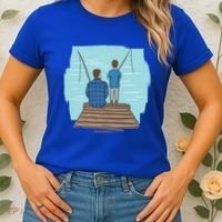 Father And Son Fishing Women's T-Shirt thumb 2