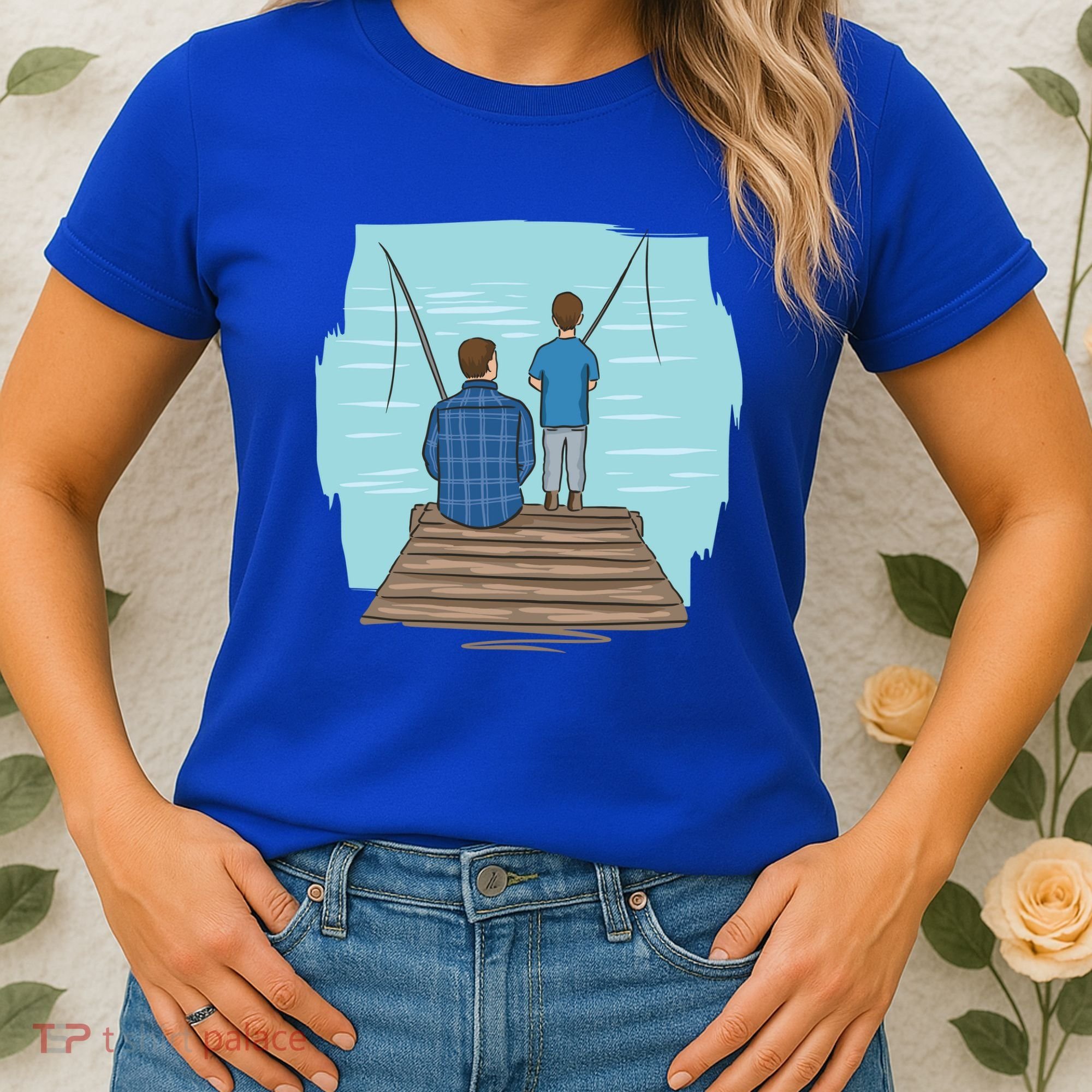 Father And Son Fishing Women's T-Shirt