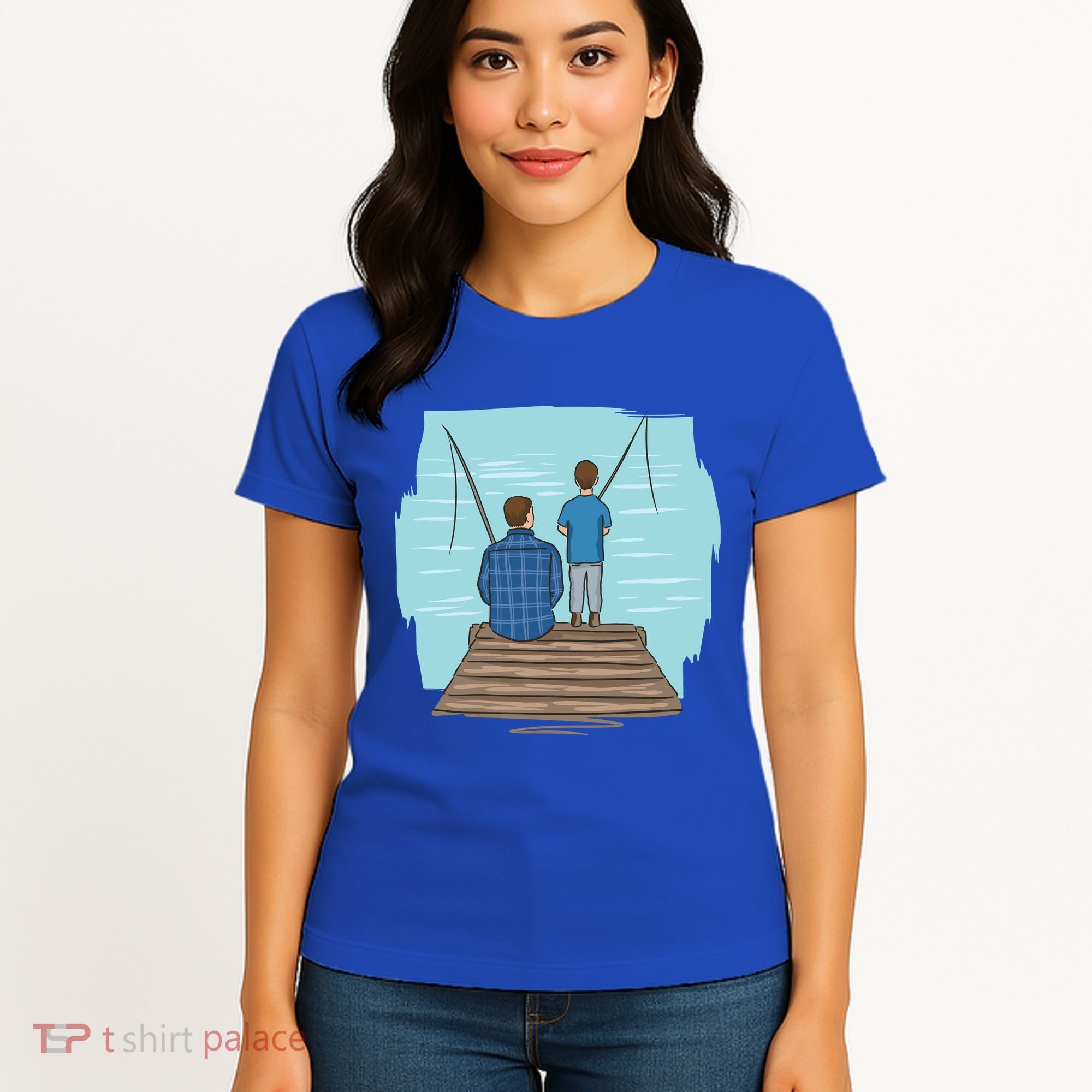 Father And Son Fishing Women's T-Shirt