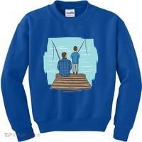 Father And Son Fishing Kids Sweatshirt thumb 0