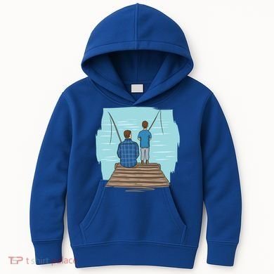 Father And Son Fishing Kids Hoodie
