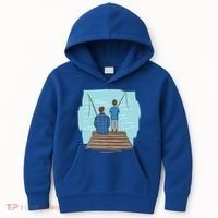 Father And Son Fishing Kids Hoodie thumb 0
