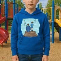 Father And Son Fishing Kids Hoodie thumb 2