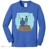 Father And Son Fishing Kids Long Sleeve Shirt thumb 0