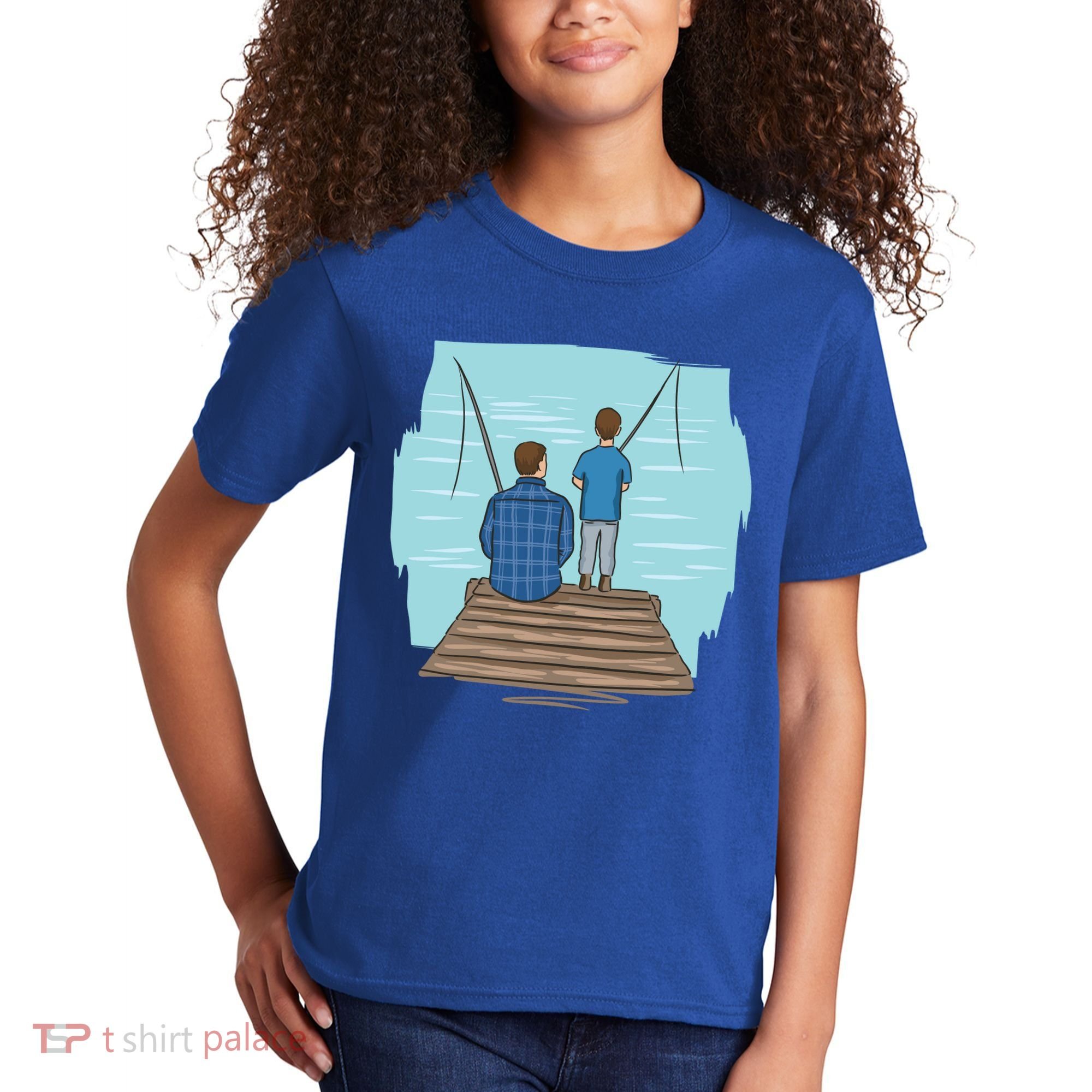 Father And Son Fishing Kids T-Shirt