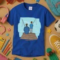 Father And Son Fishing Kids T-Shirt thumb 3