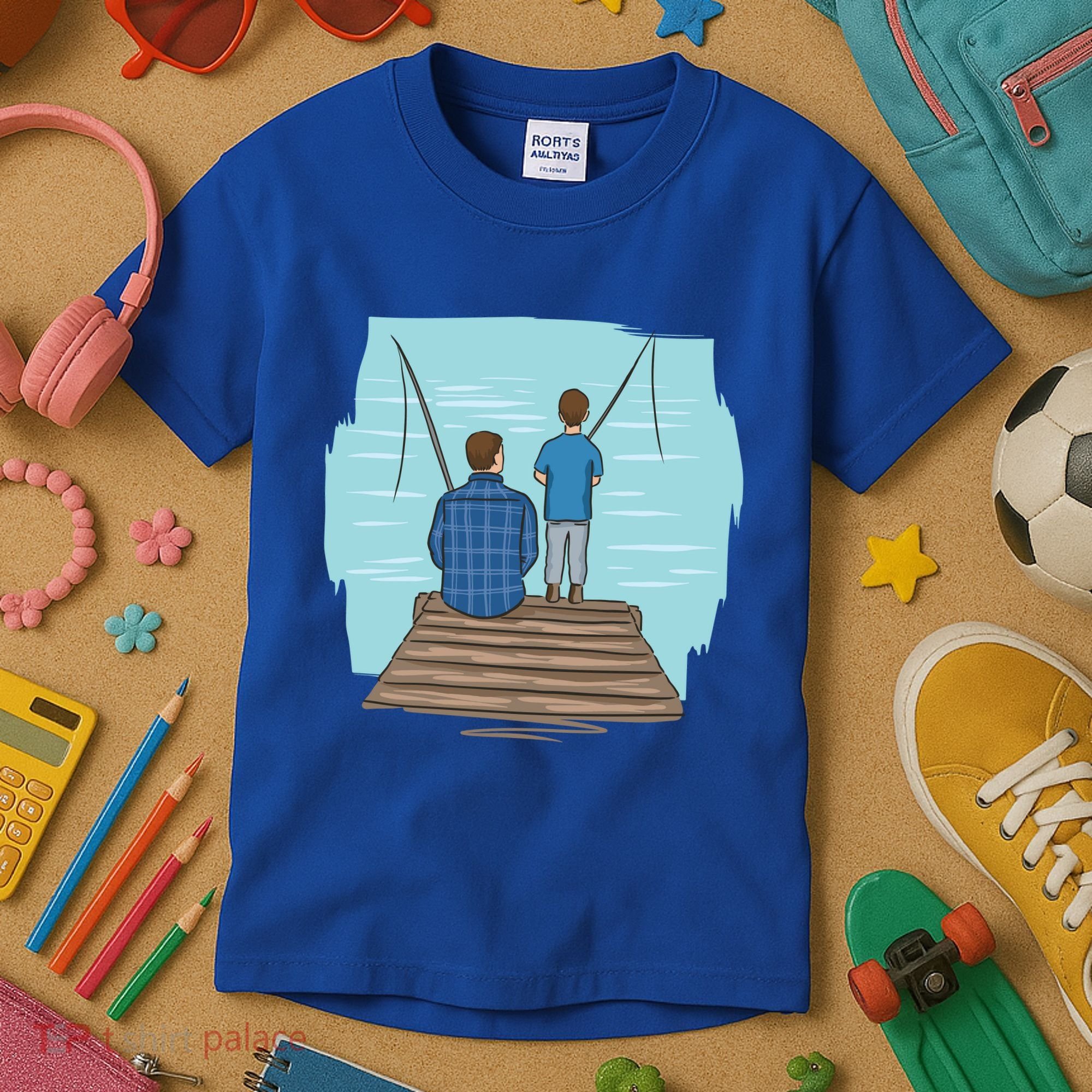 Father And Son Fishing Kids T-Shirt