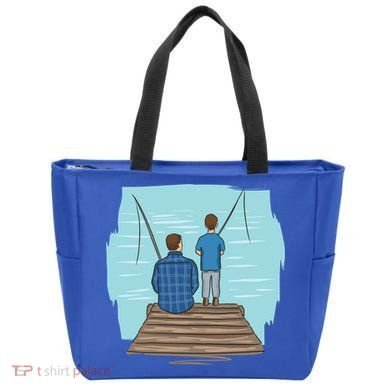 Father And Son Fishing Tote Bag