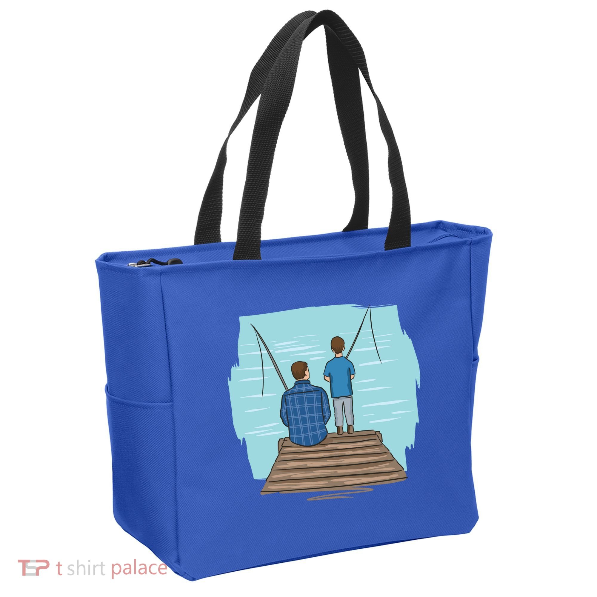 Father And Son Fishing Tote Bag
