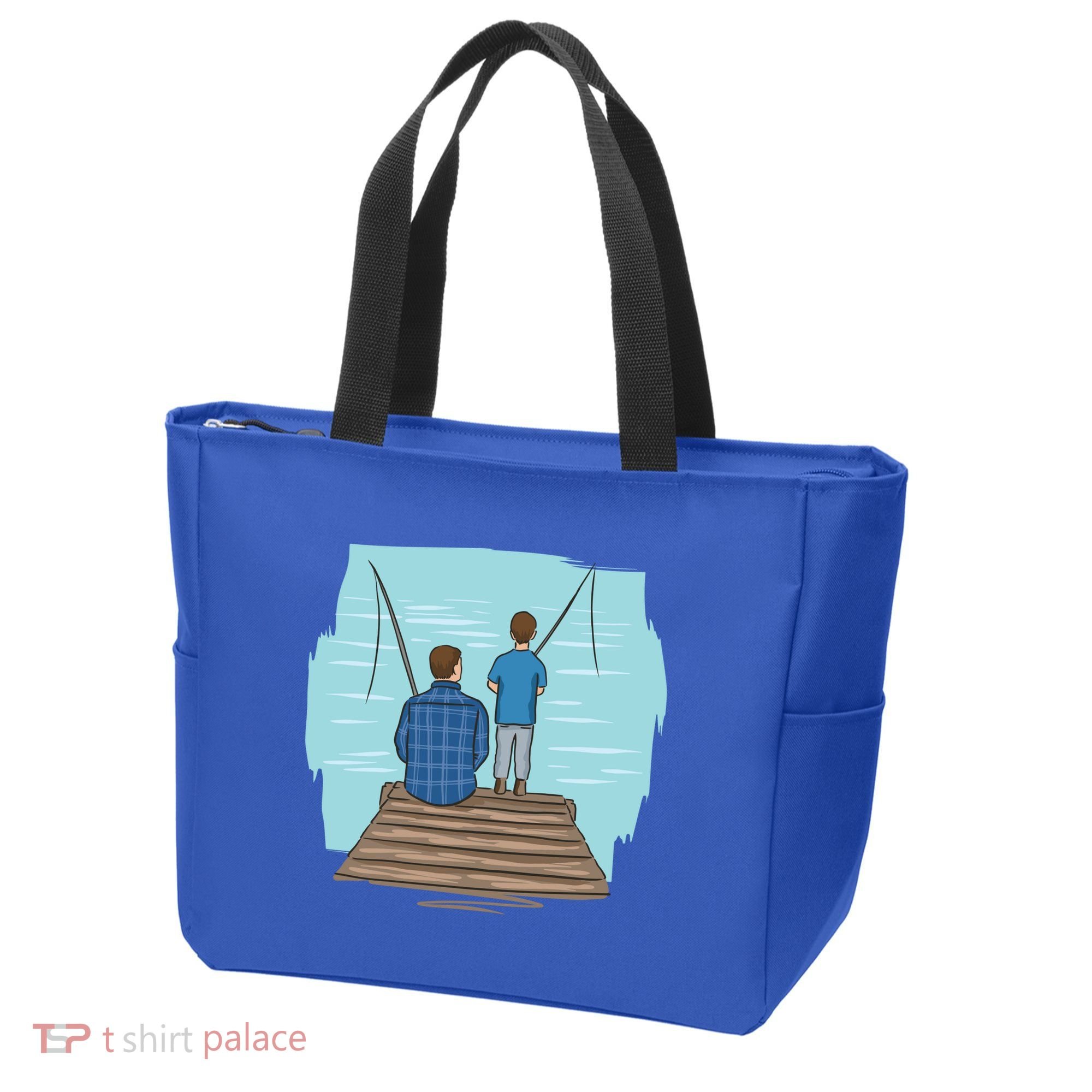 Father And Son Fishing Tote Bag