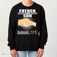 Father And Son Friends For Life Autism Awareness Women's Sweatshirt thumb 0