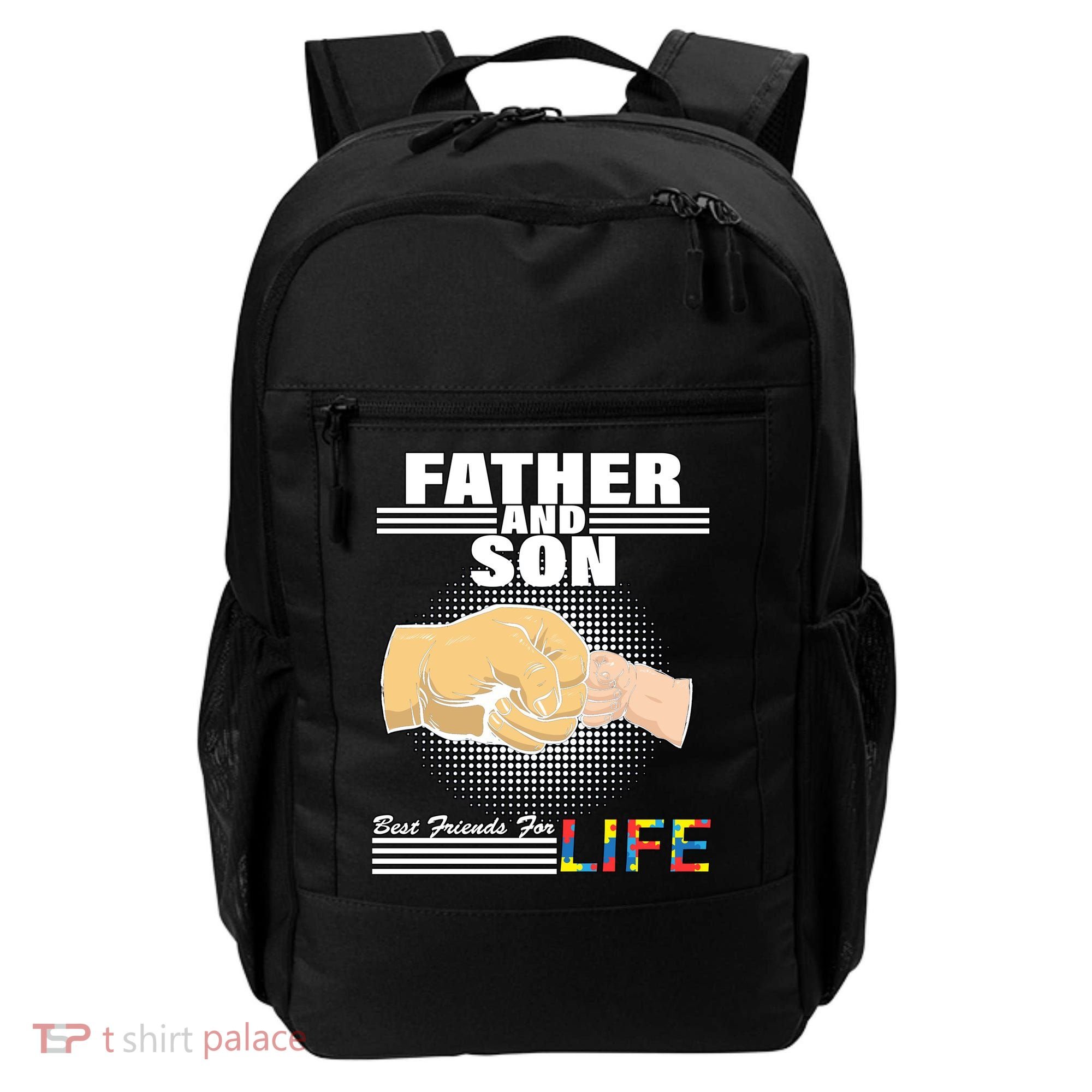 Father And Son Friends For Life Autism Awareness Backpack