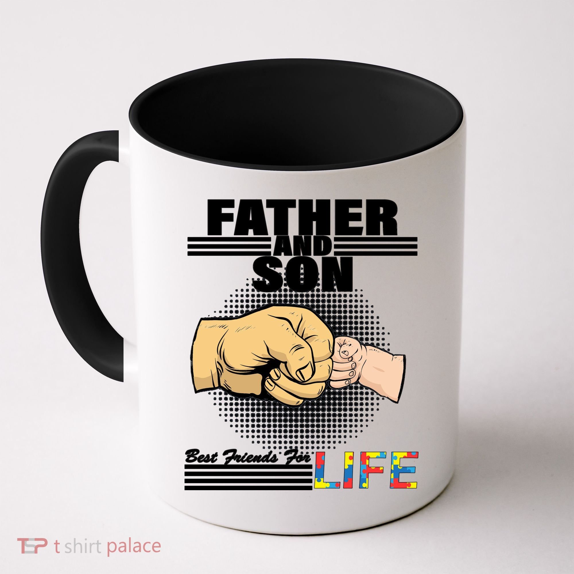 Father And Son Friends For Life Autism Awareness Coffee Mug