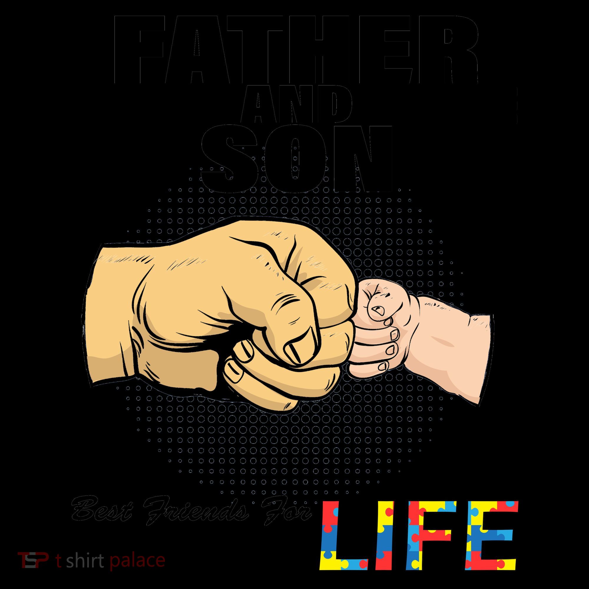 Father And Son Friends For Life Autism Awareness Coffee Mug
