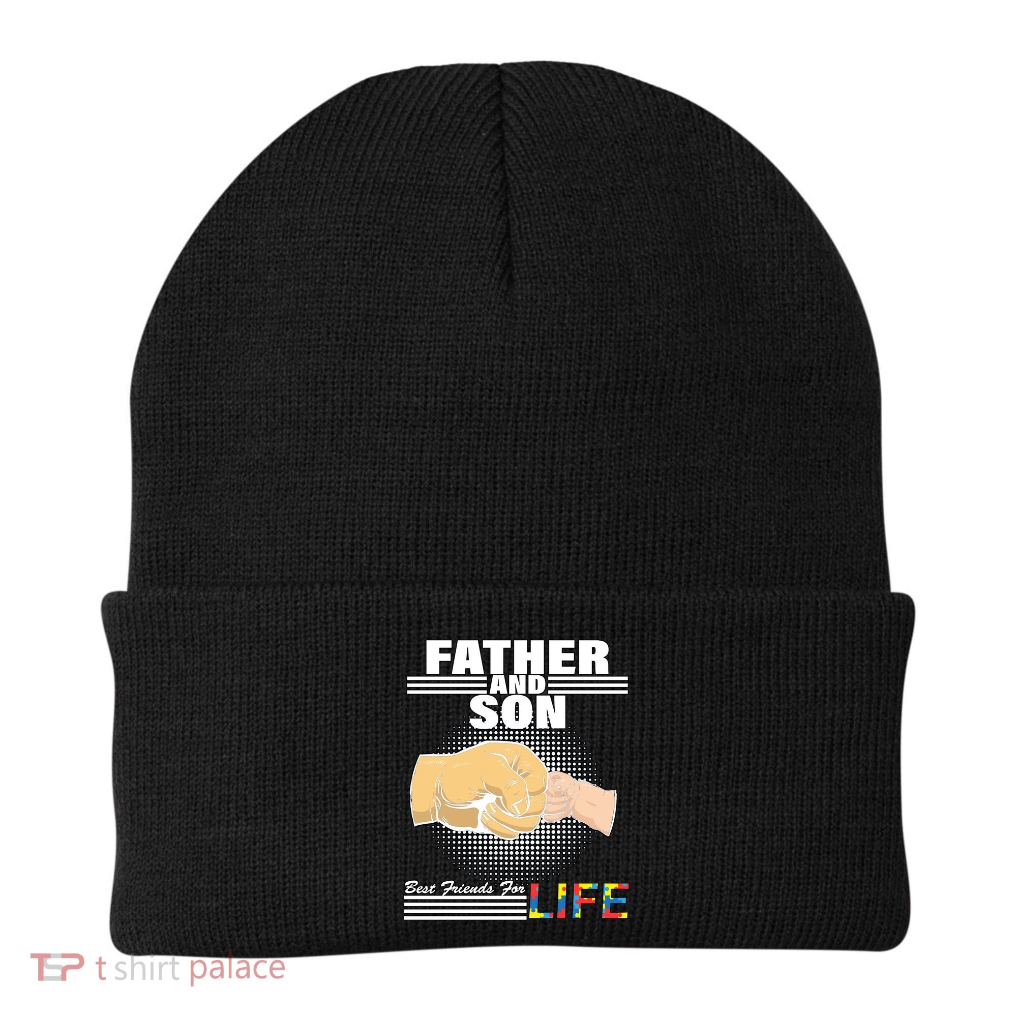 Father And Son Friends For Life Autism Awareness Beanie