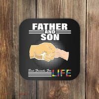 Father And Son Friends For Life Autism Awareness Coaster thumb 0