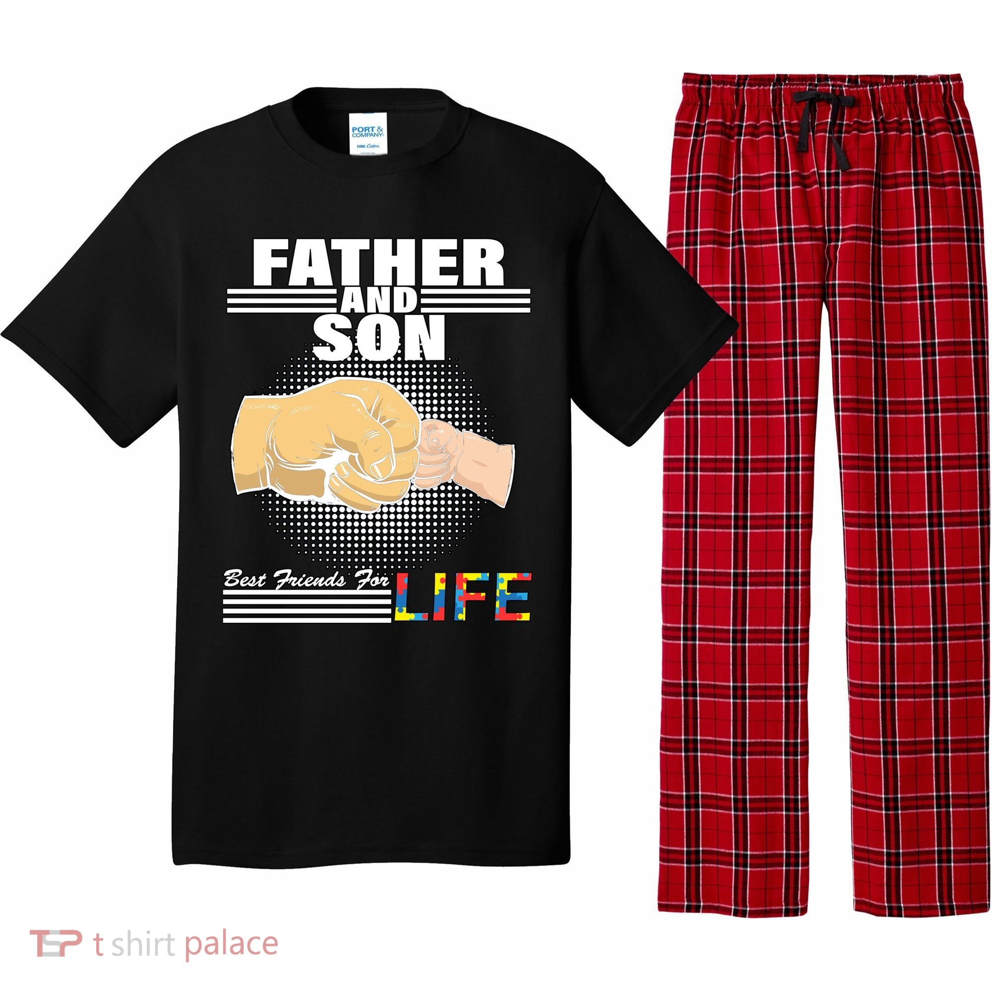 Father And Son Friends For Life Autism Awareness Pajama Set