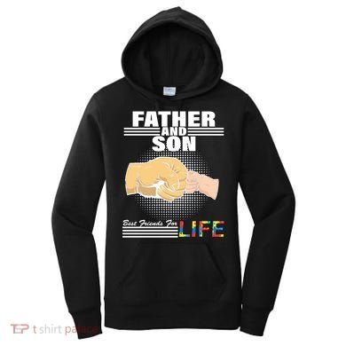Father And Son Friends For Life Autism Awareness Women's Hoodie