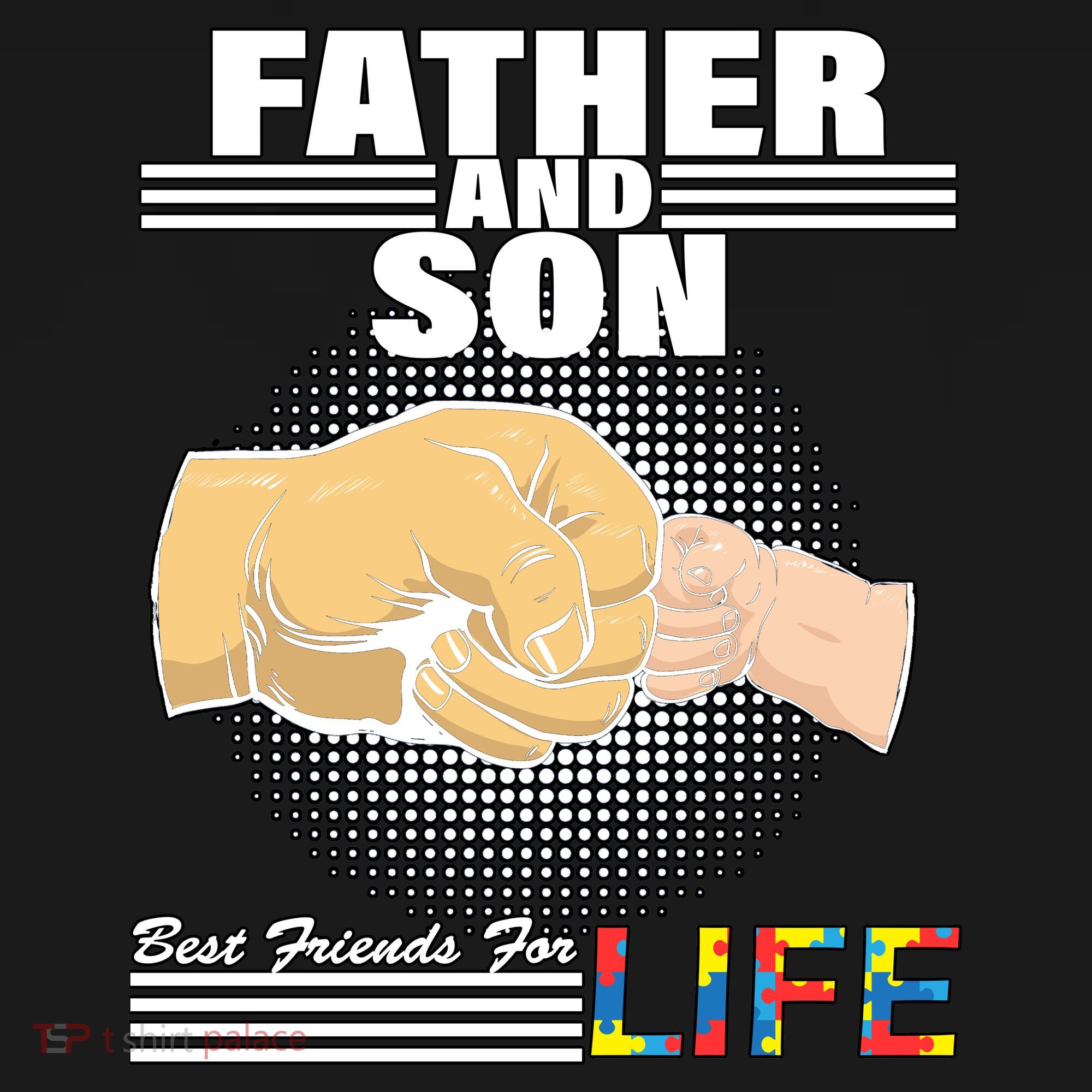 Father And Son Friends For Life Autism Awareness Women's Hoodie