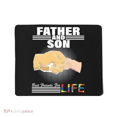 Father And Son Friends For Life Autism Awareness Mousepad