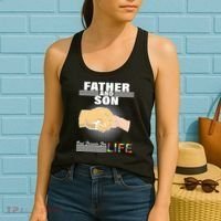 Father And Son Friends For Life Autism Awareness Women's Tank Top thumb 2
