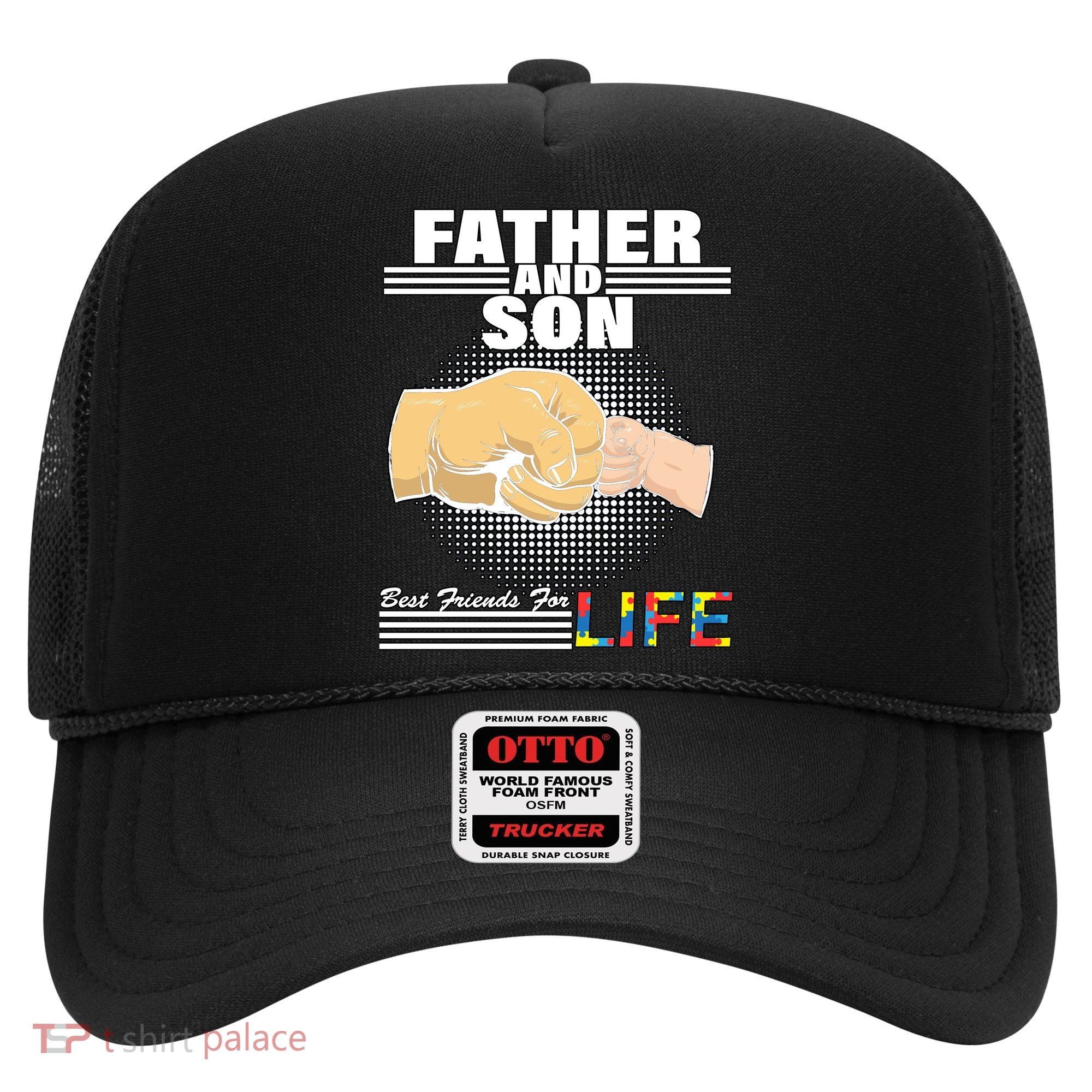 Father And Son Friends For Life Autism Awareness Hat