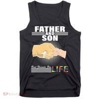 Father And Son Friends For Life Autism Awareness Tank Top thumb 0