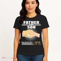 Father And Son Friends For Life Autism Awareness Women's T-Shirt thumb 4