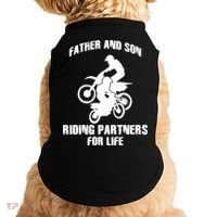 Father And Son Riding Partners For Life Motocross Doggie Tank thumb 0