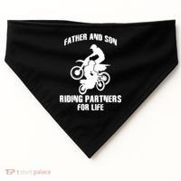 Father And Son Riding Partners For Life Motocross USA-Made Doggie Bandana thumb 0