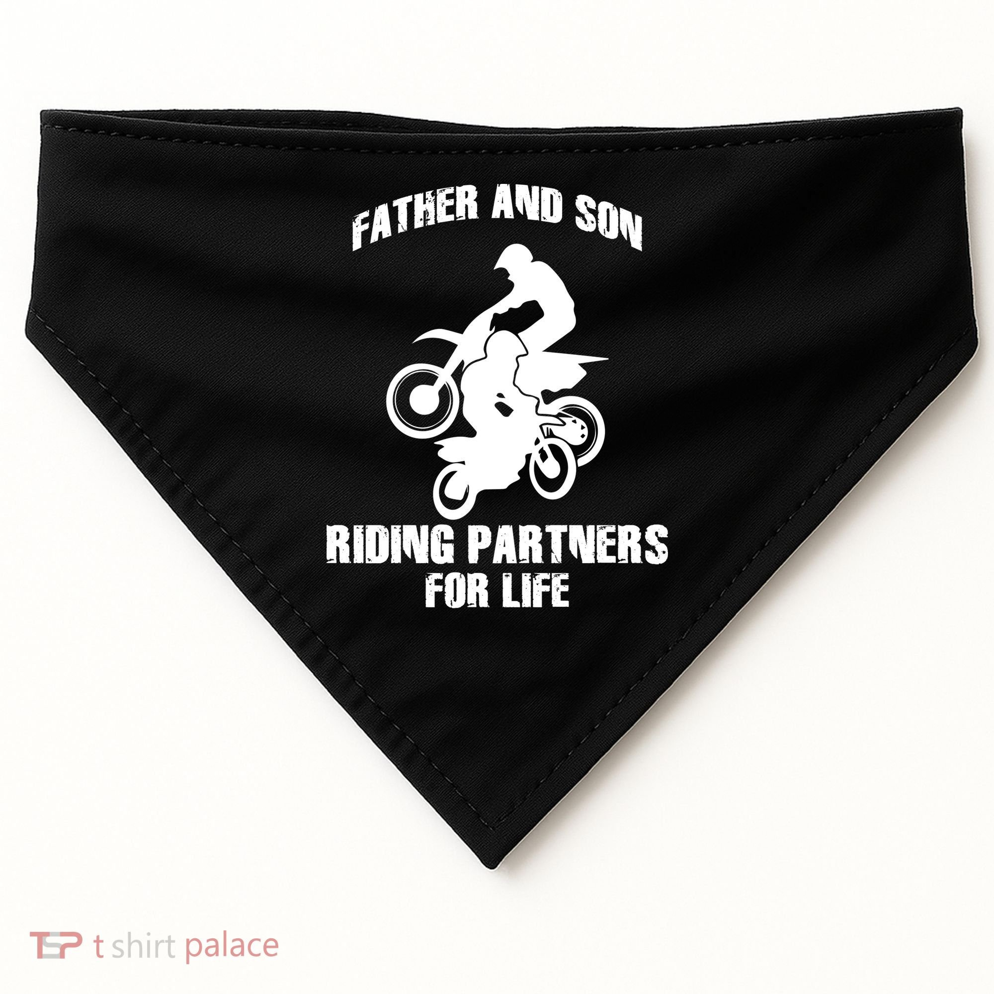 Father And Son Riding Partners For Life Motocross USA-Made Doggie Bandana