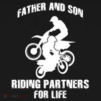 Father And Son Riding Partners For Life Motocross USA-Made Doggie Bandana thumb 2