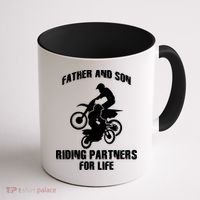 Father And Son Riding Partners For Life Motocross Coffee Mug thumb 1