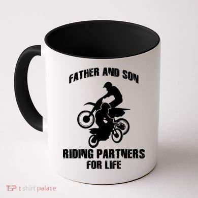 Father And Son Riding Partners For Life Motocross Coffee Mug