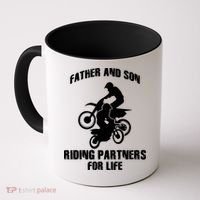 Father And Son Riding Partners For Life Motocross Coffee Mug thumb 0