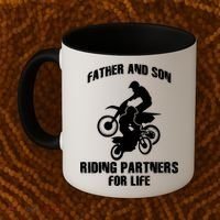 Father And Son Riding Partners For Life Motocross Coffee Mug thumb 2