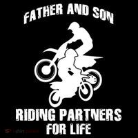 Father And Son Riding Partners For Life Motocross Women's Hoodie thumb 2