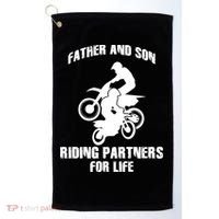 Father And Son Riding Partners For Life Motocross Golf Towel thumb 0