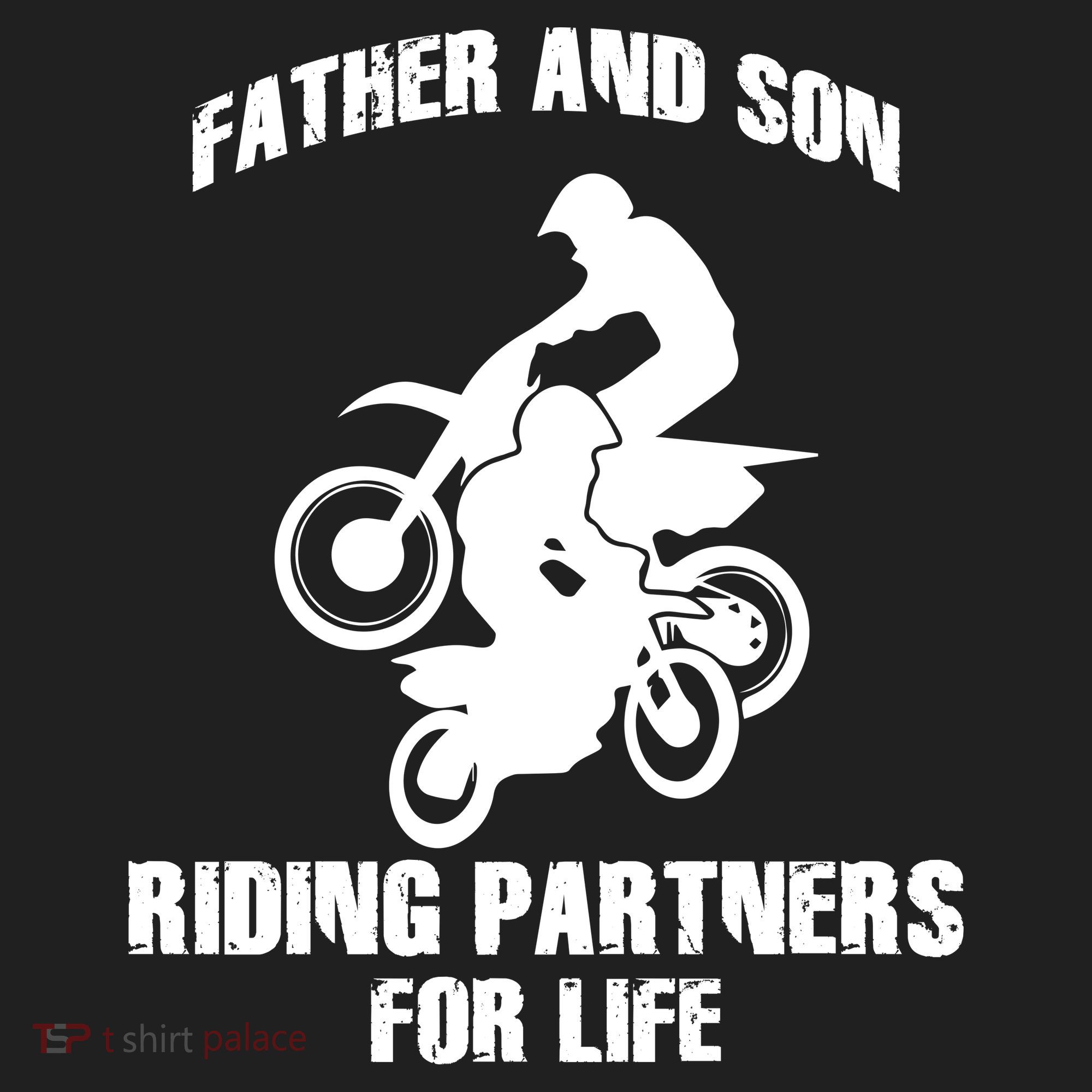 Father And Son Riding Partners For Life Motocross Golf Towel