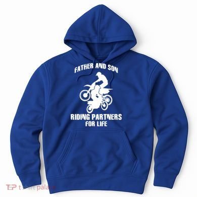 Father And Son Riding Partners For Life Motocross Hoodie