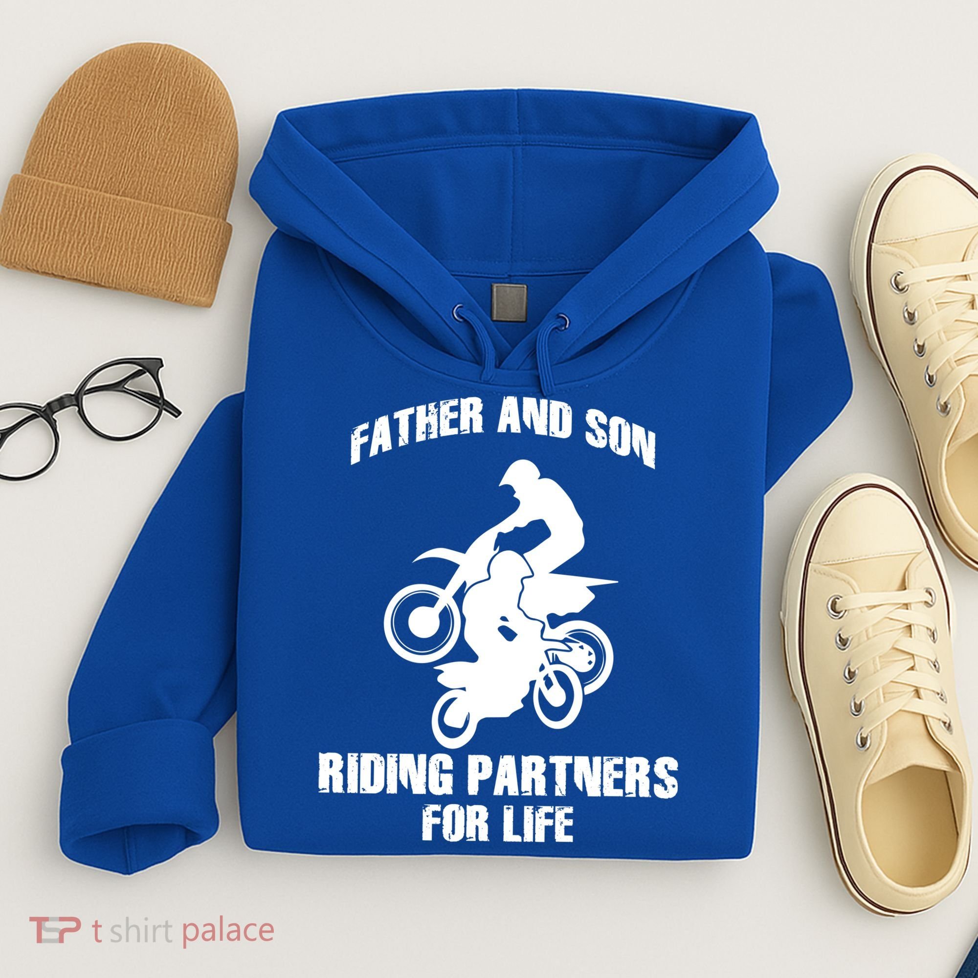 Father And Son Riding Partners For Life Motocross Hoodie