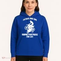 Father And Son Riding Partners For Life Motocross Hoodie thumb 5